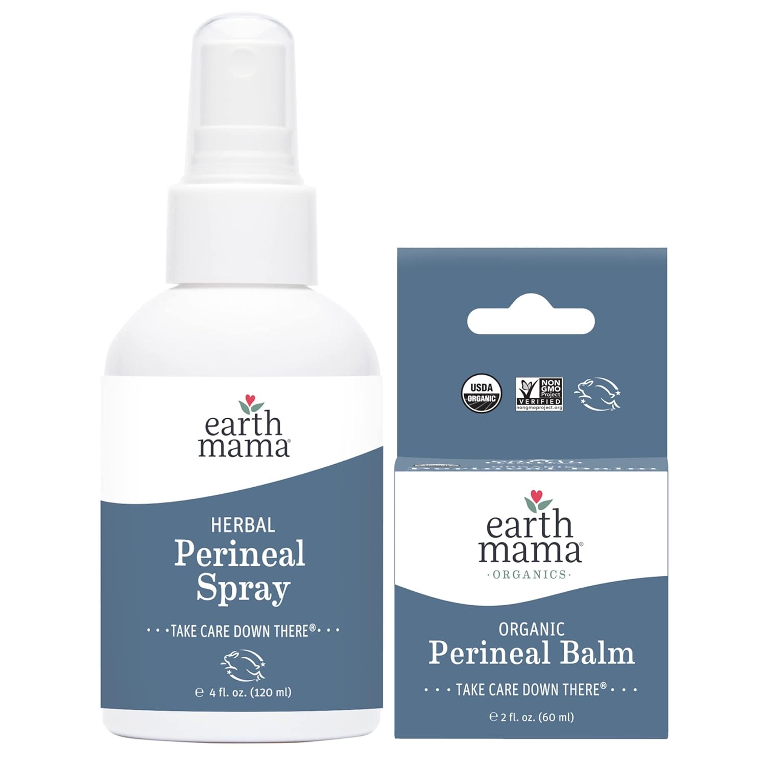 Earth Mama Postpartum Recovery Kit | Take Care Down There® with Organic Perineal Balm & Herbal Perineal Spray