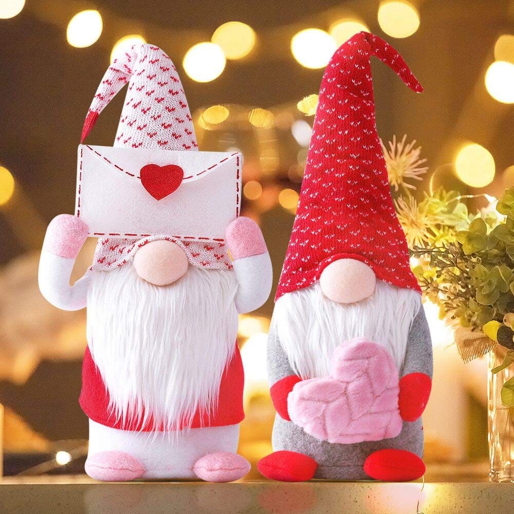 Valentine's Day gnome plushes