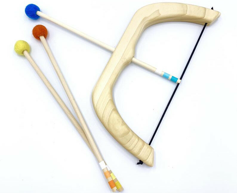 Natural Wood Toy Bow and arrows