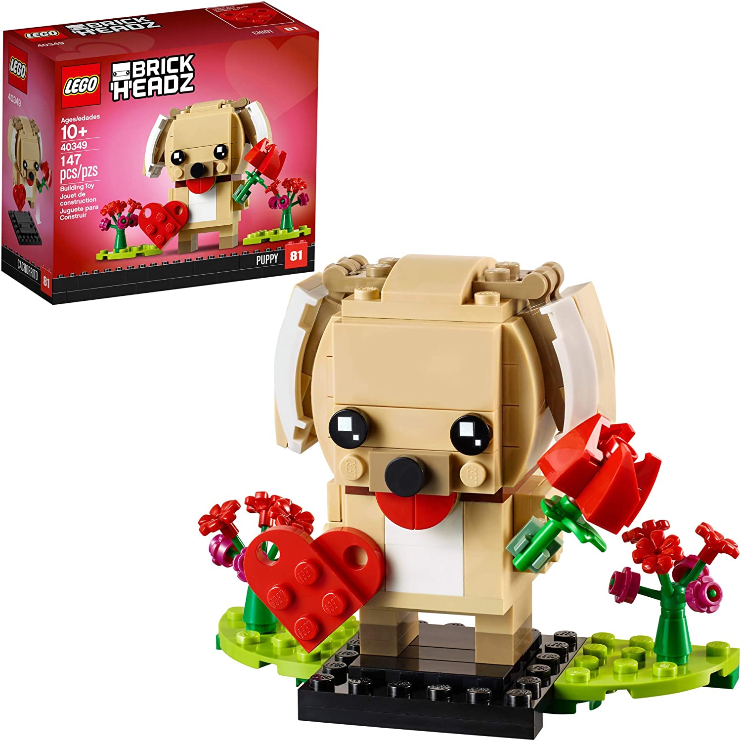 Lego BrickHeadz Valentine's puppy building kit